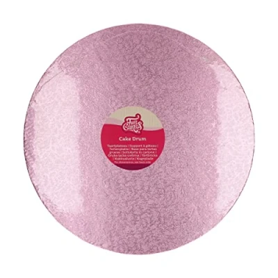 Afbeelding van FunCakes Cake Drum Rond Roze Ø33,5 cm / 12 mm Taartonderlegger Taartkarton