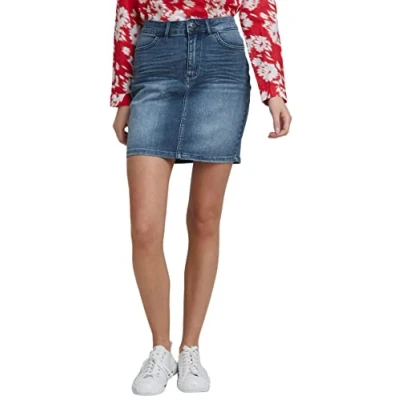 Afbeelding van ICHI IHTWIGGY SK Jeansrok voor dames, rok met riemlussen, stretch aandeel, Medium Blue (19037), 36