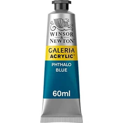 Afbeelding van Winsor &amp; Newton 2120516 Galeria acrylverf, hoge pigmentatie, lichtecht en verouderingsbestendig, romige vloeiende consistentie 60ml Tube, Phthalo Blue