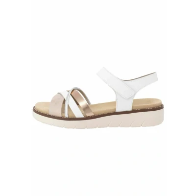 Afbeelding van Remonte D2058 damessandalen, Wit combi 80, 38 EU