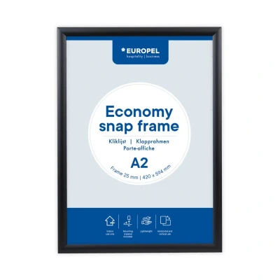 Afbeelding van Europel Clicklijst Economy, lijst 25 mm, ft A2, zwart