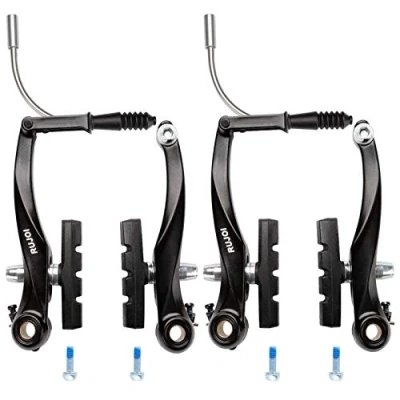 Afbeelding van RUJOI fietsremmen set, mountainbike V remmen type, brake vervangingsset voor MTB, racefiets, BMX, e bike zwart (2 stuks)