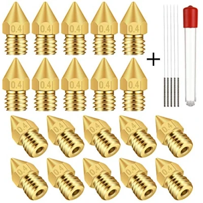 Afbeelding van TUZUK 20 stks 0.4mm 3d printer MK8 Extruder Messing Nozzle printkoppen voor MakerBot RepRap Creality CR 10 Printers, Bonus 5 Reinigingsnaald