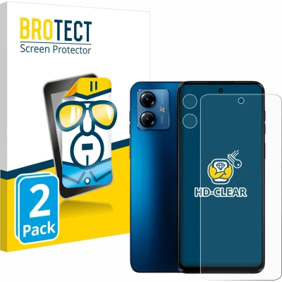 Afbeelding van BROTECT Screenprotector voor Motorola Moto G14 (Voor+Camera) Folie Beschermfolie transparant (2 Stuks)