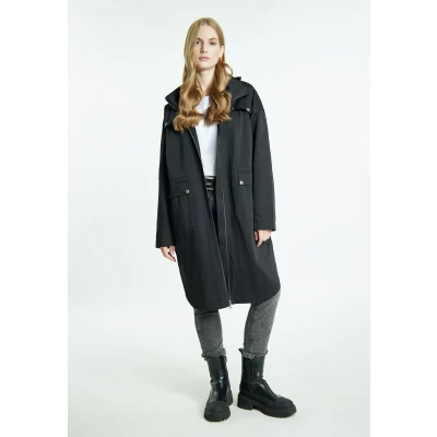 Afbeelding van DREIMASTER Vintage Dames Parka XXL / Zwart 50% Katoen Polyester