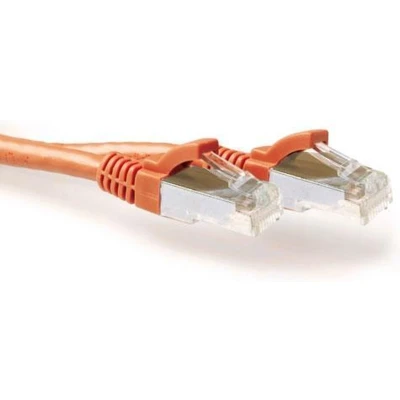 Afbeelding van ACT Oranje 1,5 meter LSZH SFTP CAT6A patchkabel snagless met RJ45 connectoren
