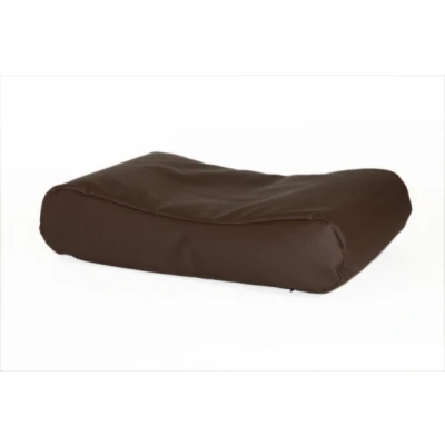 Afbeelding van Hondenkussen Deluxe leatherlook bruin 125x90x15 cm EPS korrels
