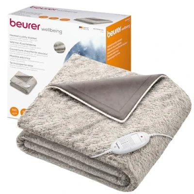 Afbeelding van Beurer HD 75 Nordic Warmtedeken Test: zeer goed 180 x 130 cm 6 Warmtestanden Luxe elektrische bovendeken Automatische uitschakeling Ultrazachte fleece Machinewasbaar 3 Jaar garantie Taupe