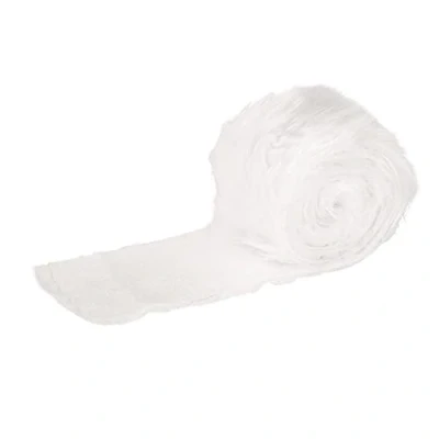 Afbeelding van Ideen mit Herz Kunstbontband, bontstof, 6 cm breed, 2 m lang, ideaal voor knutselen, naaien, decoreren, tafelloper, wit
