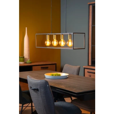 Afbeelding van Lucide RUBEN Hanglamp 4xE27 Zwart