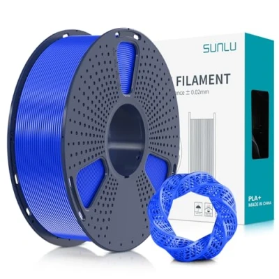 Afbeelding van SUNLU PLA Plus Filament 1.75mm for 3D Printer &amp; Pens, 1KG (2.2LBS) PLA+ Tolerance Accuracy +/ 0.02 mm, Blue