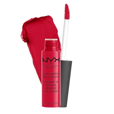 Afbeelding van NYX Professional Makeup Lippenstift, Soft matte Lip Cream, crèmige en afwerking, sterk gepigmenteerd, langdurig, veganistische formule, kleur: Amsterdam