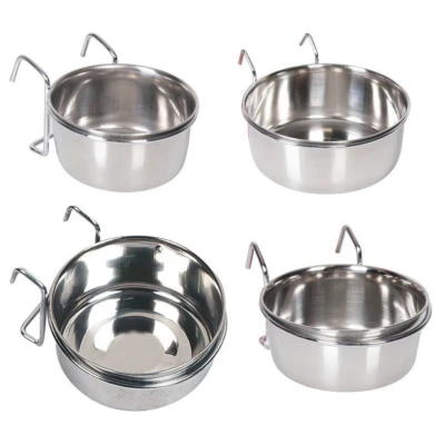 Afbeelding van Duvoplus Voerbak Hond Vogel Eetkom Inox + Haak M 630ml Ø12,5cm 1st