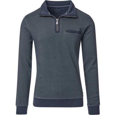 Afbeelding van CASA MODA comfort fit schipperstrui grijs melange Maat: 4XL