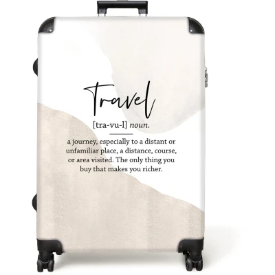 Afbeelding van NoBoringSuitcases.com® Koffer groot Reiskoffer lichtgewicht achtergrond Rolkoffer met 4 wielen Grote trolley XL 98 liter bagage
