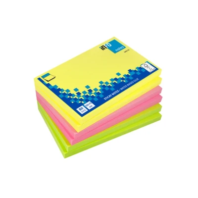 Afbeelding van Info notes sticky 125x75mm 6 blok 80 vel assorti IN 5855 21