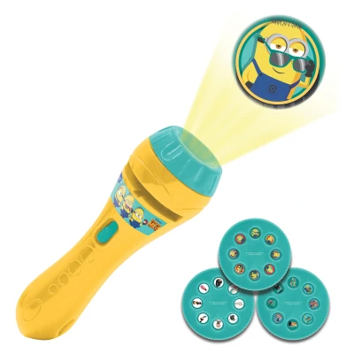 Afbeelding van Lexibook, Verschrikkelijke Ikke, Verhalenprojector en zaklamp Minions, Projecteert 24 beelden uit de film Ikke met 3 schijven, Geel/Blauw, LTC050DES