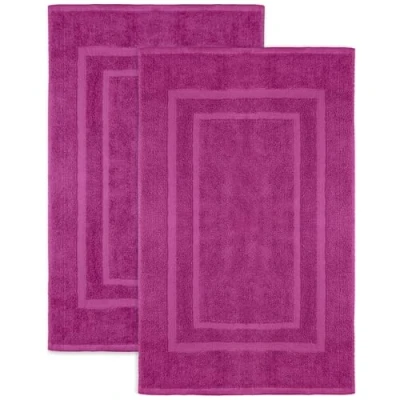 Afbeelding van NatureMark Set van 2 Badstof Badmatten, 100% Katoen, 50x80cm, Pink Rose
