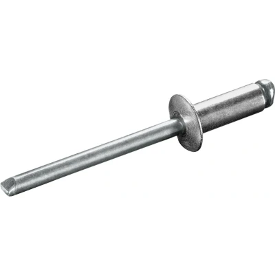 Afbeelding van GOEBEL® 1000 x Blindklinknagels (Ø L) 3 8 mm Alu Aluminium AlMG 2,5 / Staal verzinkt Vlakke kop STANDARD 7070130800 ISO15977 Popnagel