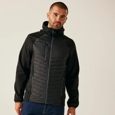 Afbeelding van Regatta Navigate Hybrid Jacket RG0549 BLACK/SEAL GREY M