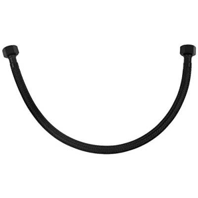 Afbeelding van 60 cm 3/8 &quot;x 3/8&quot; Inch BSP Zwart Nylon Gevlochten Flexibele Kraan Flush Slang