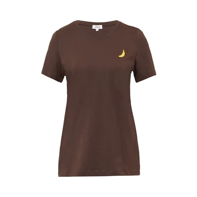 Afbeelding van s.Oliver MIT Stickerei Tshirt print, Dames, Maat: 46, Mokka