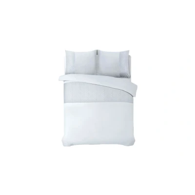 Afbeelding van Dekbedovertrek Embossed Lits Jumeaux (240x220 cm) Wit Microvezel Dessin: Sleeptime Elegance Dekbed Discounter.nl