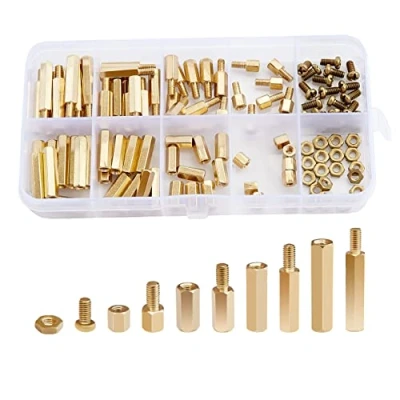 Afbeelding van Litorange 180 Stuks M4 Mannelijke Vrouwelijke Hex Messing Spacer Standoff Schroef Moer Ingepaste Pijler PCB Moederbord Assortiment Kit