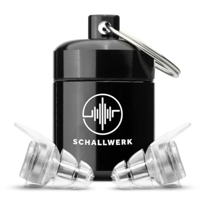 Afbeelding van SCHALLWERK ® Music+ oordopjes, onopvallende dempen lawaai en behouden geluidskwaliteit, transparante geschikt voor muziek, festival, werk leren