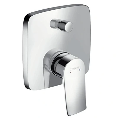 Afbeelding van Hansgrohe metris afbouwdeel eengreeps inbouw badmengkraan met zekerheidscombinatie chroom 31451000