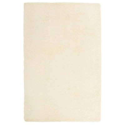 Afbeelding van vidaXL Vloerkleed hoogpolig 130x200 cm polyester crèmekleurig