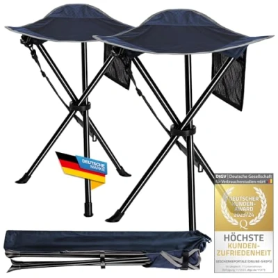 Afbeelding van Camping Kruk Driepoot Visstoel Kruk; Draagbare Opvouwbare Campingstoel, Vissen Kruk, Festival Stoel (2 stuks)