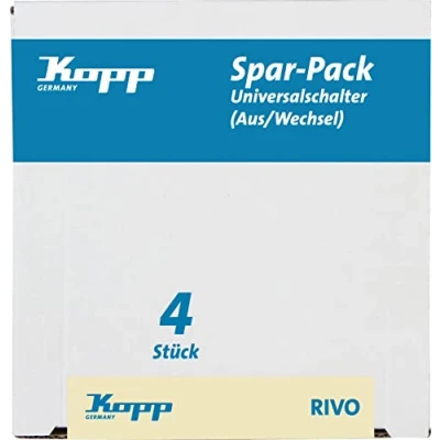 Afbeelding van Kopp Spar Pack: 4 Rivo universele schakelaar (uit en wisselschakelaar), 581601056