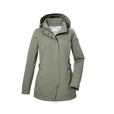 Afbeelding van G.I.G.A. DX dames Softshell jas/outdoorjas met afritsbare capuchon GS 75 WMN SFTSHLL JCKT, olivgrün, 50, 42695 000