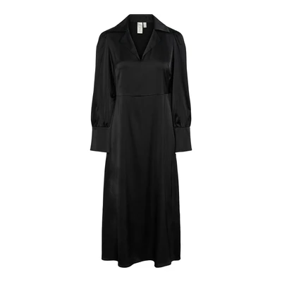 Afbeelding van YAS Yaspella LONG Jurk, Dames, Maat: XS, Black