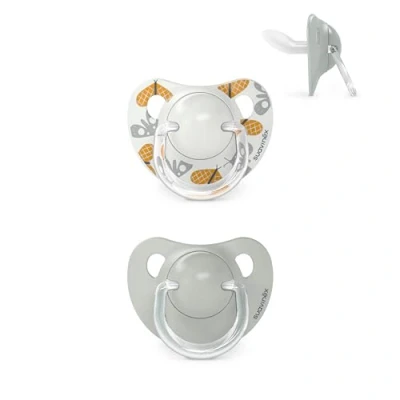 Afbeelding van Suavinex A Walk In The Park Flat Duo Gray 6 18m 2 stuks Silicone Fopspenen SXSAA2083324