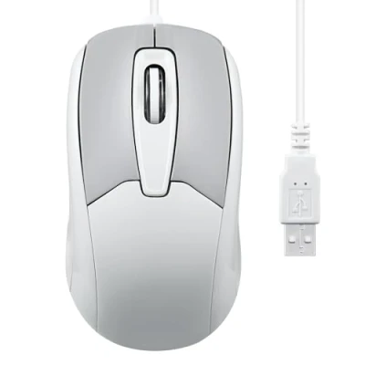 Afbeelding van Perixx PERIMICE 209M 3 Knoppen USB Bedrade Muis Optisch 1000 DPI 5.9 Ft Kabel Beige