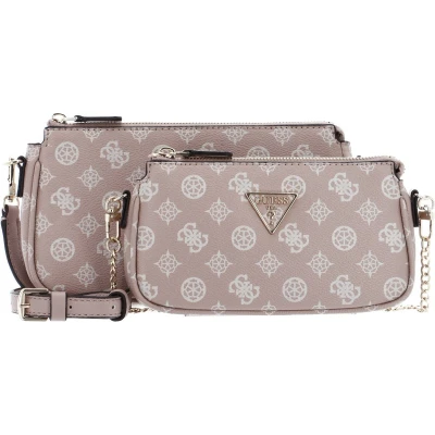 Afbeelding van GUESS Schoudertas Noelle Double Pouch Crossbody Light Rose Logo Roze