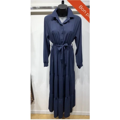 Afbeelding van Maxi jurk, donkerblauw, one size