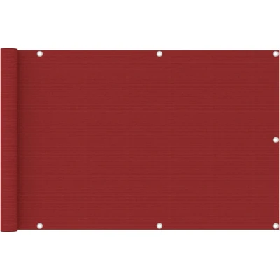 Afbeelding van Balkonscherm 90x400 cm HDPE rood