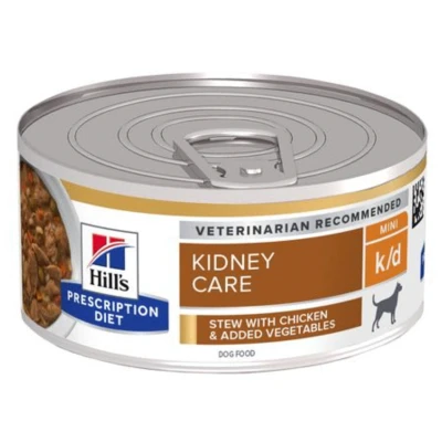 Afbeelding van Hill&#039;s Prescription Diet K/D Kidney Care Stoofpotje Blik Hondenvoer Kip Groente 156 g