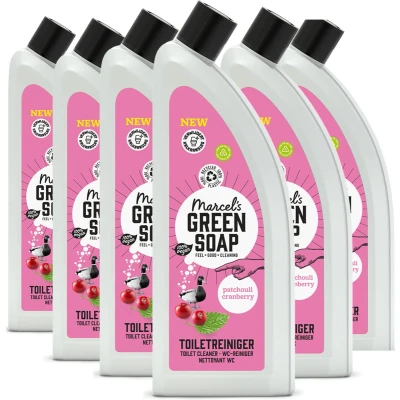 Afbeelding van 6x Marcel&#039;s Green Soap Toiletreiniger Patchouli &amp; Cranberry 750 ml