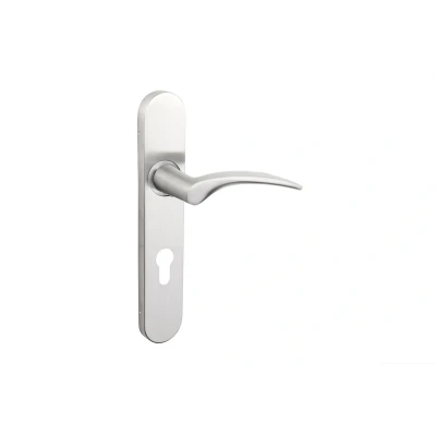 Afbeelding van Lavuzo deurkruk Lodini RVS met afgerond schild PC72 Per set