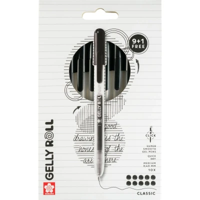 Afbeelding van Sakura Gelly Roll Retractable Classic Set 10 (Zwart)