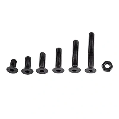 Afbeelding van M3 Kit Van 250 Stuks Assortiment Schroefbout Zeskantkop Verzonken Kop Plat/Gebogen/Cilindrisch Zeskantige Legering Staal Met Moeren, X 6/8/10/12/16 / 20mm (C: Platte Kop)