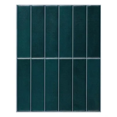 Afbeelding van SMART TILES Pel en Plak stickers voor tegels, 5 vellen 29,03 x 22,86 cm, 3D tegelfolie, zelfklevende verwijderbare wandtegels keuken, badkamer, wanddecoratie