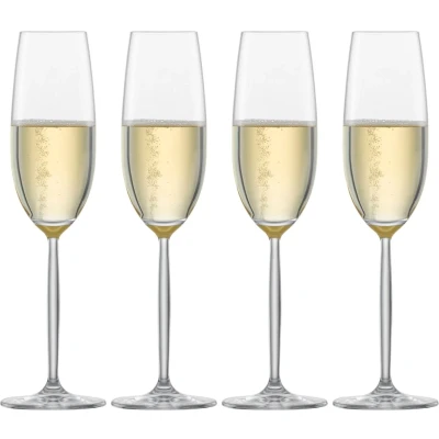 Afbeelding van Schott Zwiesel Muse champagneglas 22 cl set van 4 Transparant