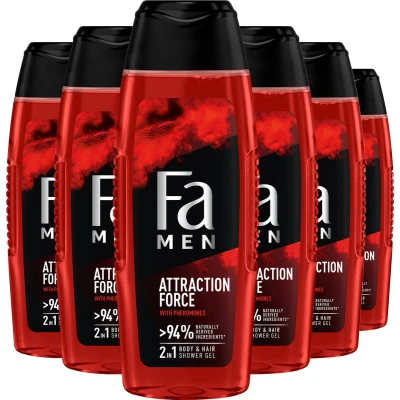 Afbeelding van Fa Men Attraction Force Douchegel Voordeelverpakking 6 x 250 ml