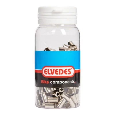 Afbeelding van Elvedes Kabelhoedjes messing 5 mm zilver 200 stuks