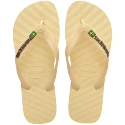 Afbeelding van Havaianas Brasil LOGO Buttercream Unisex Teensandalen, Maat: 45 46, Kunststof